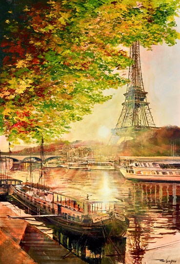 Hazy Day of Summer by Ziv Cooper - Original Painting on Box Canvas